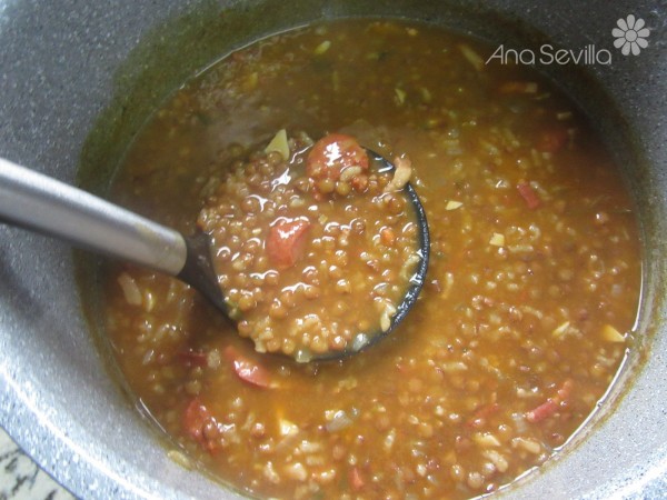 Lentejas con arroz olla GM