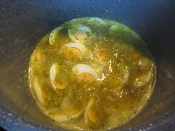 Huevos en salsa verde olla GM