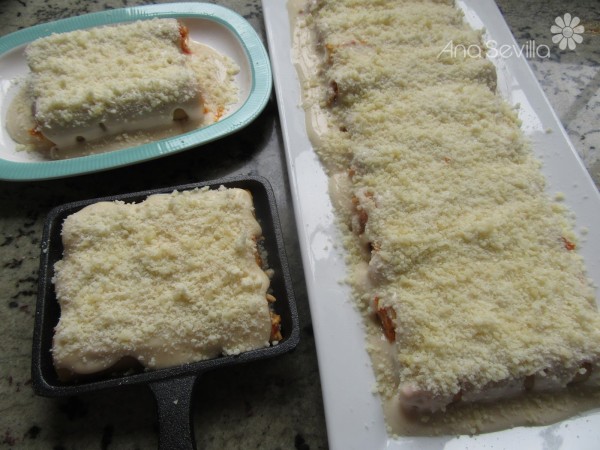 Canelones de pollo y verduras Thermomix