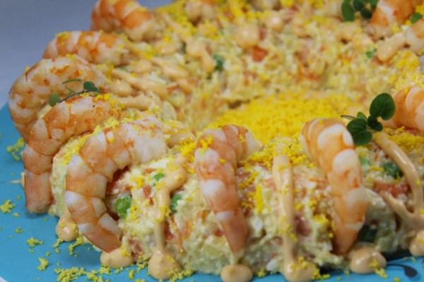 Ensaladilla de langostinos Thermomix