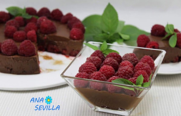 Vasitos de chocolate y frambuesa Thermomix