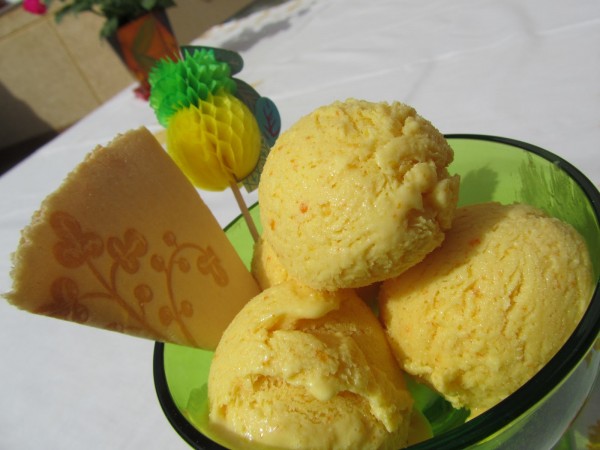 Helado de naranja con Thermomix