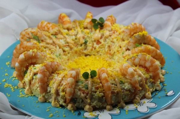 Ensaladilla de langostinos Thermomix