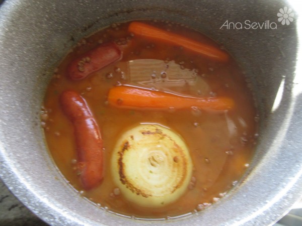 Lentejas estofadas con chorizo olla GM