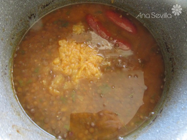 Lentejas estofadas con chorizo olla GM