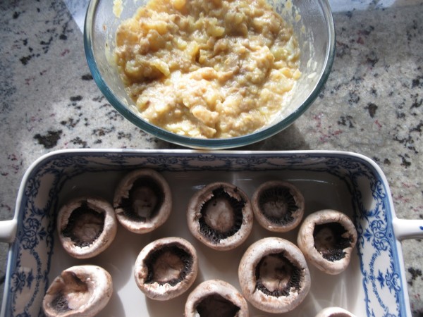 Champiñones rellenos de tortilla con Thermomix.