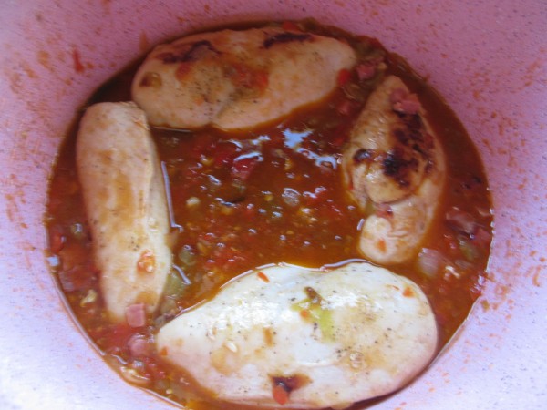 Pechugas al chilindrón olla GM