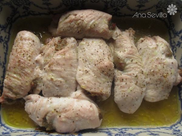 Pechugas de pavo rellenas de setas Thermomix