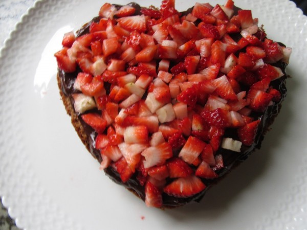 Tarta de fresas y chocolate Thermomix