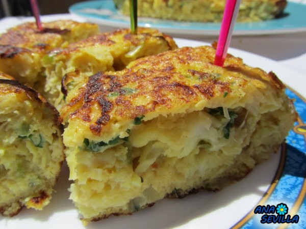 Tortilla de merluza Ana Sevilla con Thermomix.