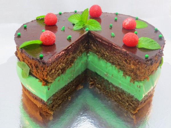 Tarta mousse de menta y chocolate Thermomix