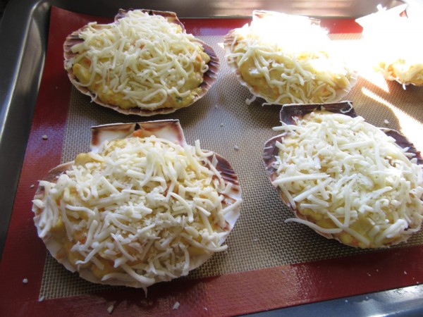 Vieiras gratinadas de merluza Thermomix