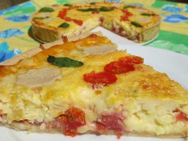 Tarta caprese (Tomate y albahaca) Ana Sevilla