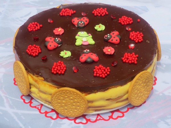 Tarta de galletas y flan Thermomix