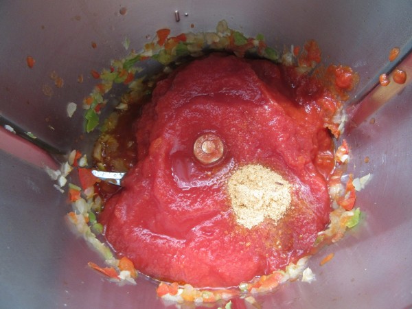Tacos o tortitas de pollo y tomate Thermomix