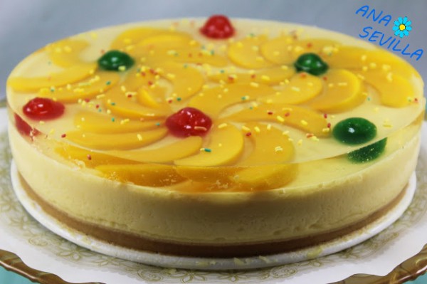 Tarta de melocotón sin horno con Thermomix