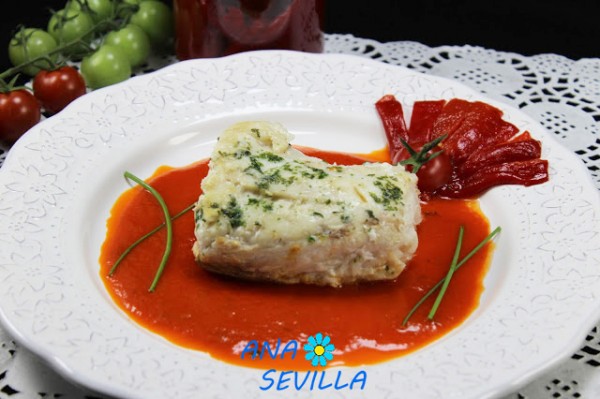 Merluza en salsa de piquillos olla GM Ana Sevilla