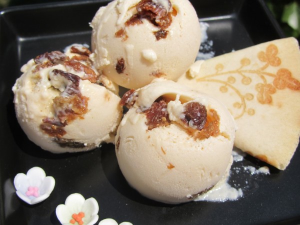 Helado de ron con pasas con Thermomix