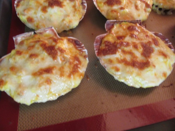 Vieiras gratinadas de merluza Thermomix