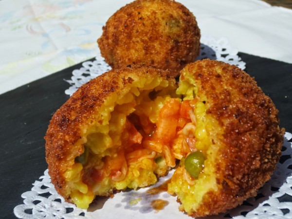 Arancini de pizza (Bolas de arroz) Thermomix