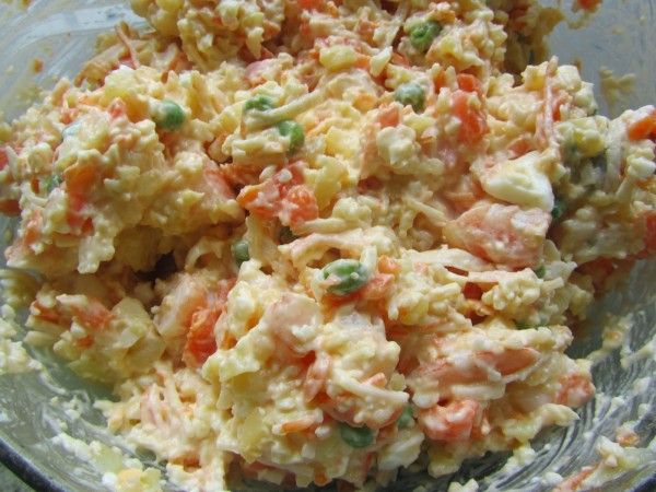 Ensaladilla de langostinos Thermomix