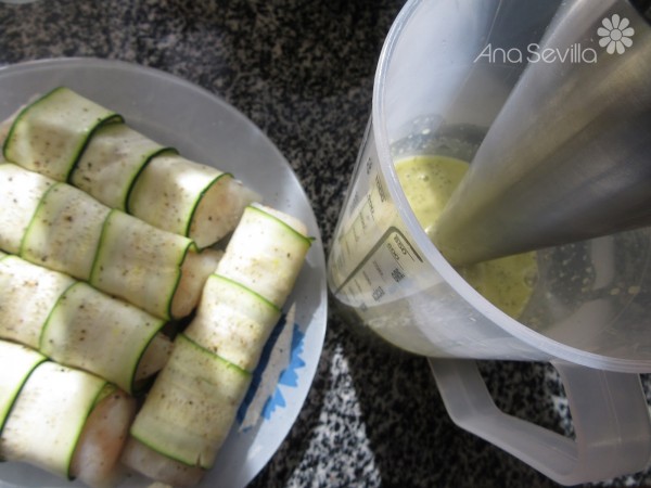 Canelones de calabacín y merluza olla GM