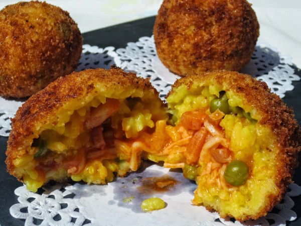 Arancini de pizza (Bolas de arroz) Thermomix