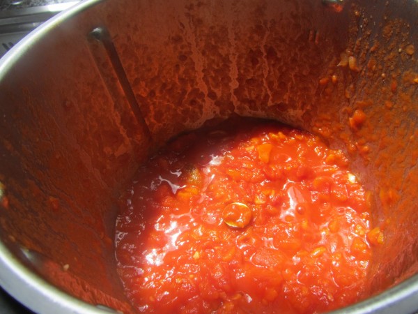 Calabacines de pollo al pomodoro Thermomix