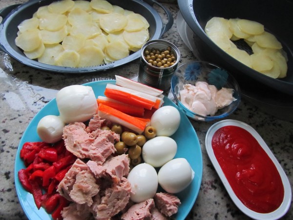 Tarta de ensaladilla Thermomix