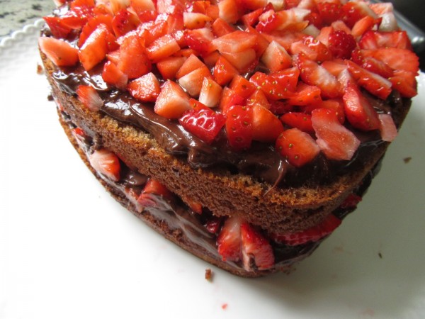 Tarta de fresas y chocolate Thermomix