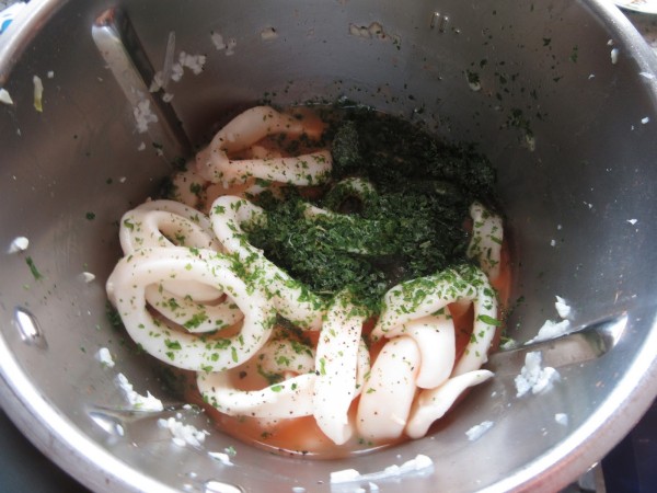 Calamares en salsa de langostinos Thermomix