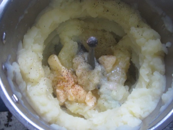 Tarta de patata y gambones Thermomix