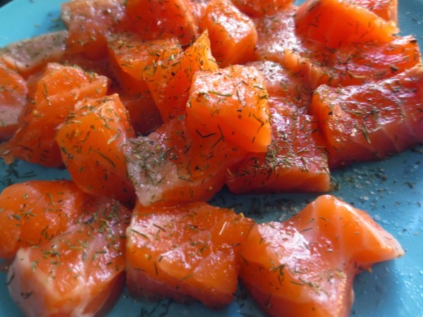Guiso de salmón con patatas olla gm