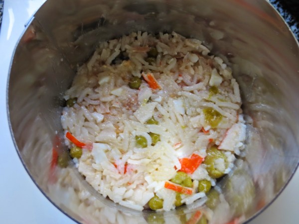 Pastel de ensalada de arroz olla GM